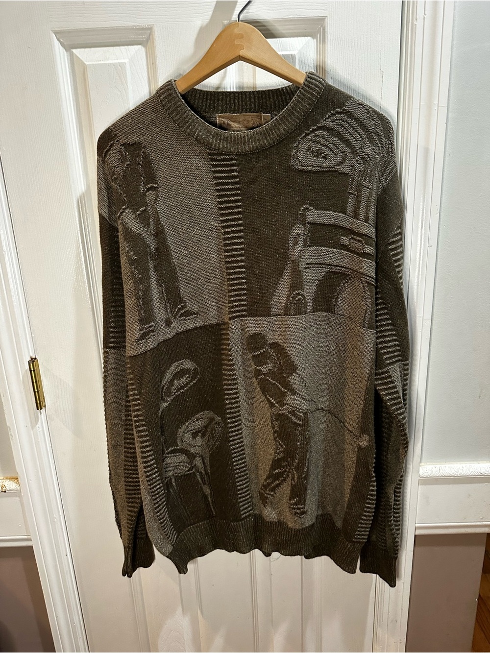 Vintage Shenandoah Men’s Golf Sweater Knit Cotton Made USA Large Tall
